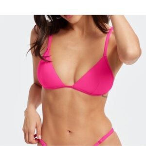 NWT GOOD AMERICAN Vibrant Pink Bikini TOP, can discount matching set